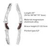 25" ILF Bow Riser Archery Recurve Bow Riser Aluminum Alloy Takedown Bow Handle Grip Right Hand (White) view 3