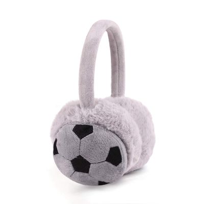 JIAHG Boys Girls Cute Cartoon Football Winter Warm Earmuffs Soft Faux Fur Ear Warmers Kids Outdoor Thermal Plush Ear Muffs