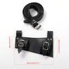 BLESSUME Medieval Two-Buckle Sword Frog Holster with Belt Rapier Scabbard Holder Belt 1pc (Black 1) view 2