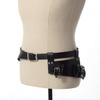 BLESSUME Medieval Two-Buckle Sword Frog Holster with Belt Rapier Scabbard Holder Belt 1pc (Black 1) view 3