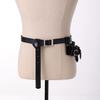 BLESSUME Medieval Two-Buckle Sword Frog Holster with Belt Rapier Scabbard Holder Belt 1pc (Black 1) view 4