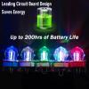 Dr.Fish 5 Pack LED Deep Drop Fishing Lights Diamond Lights Water Activate LED Lighted Lures Deep Drop Rig Fishing Flashers Hablibut Tuna Swordfish Green view 2
