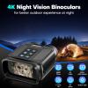 BNISE Night Vision Binoculars Goggles, Digital Infrared Binoculars with Night Vision 32GB Memory Card for Hunting Spy Camping Wildlife Adventure view 2