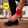 SLEEFS Unisex Red Drip Wristband - One Size Fits All - Absorbs Sweat - For Athletes, Fitness Enthusiasts, Trendy Individuals view 2