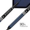 Mission Darts Nightfall | Premium 90% Tungsten Barrel Steel Tip Dart Set with Flights, Mission Griplock Stems and Case, 24g, M2, Black/Blue (D1505) view 3