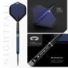 Mission Darts Nightfall | Premium 90% Tungsten Barrel Steel Tip Dart Set with Flights, Mission Griplock Stems and Case, 24g, M2, Black/Blue (D1505) view 4