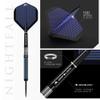Mission Darts Nightfall | Premium 90% Tungsten Barrel Steel Tip Dart Set with Flights, Mission Griplock Stems and Case, 25g, M1, Black/Blue (D1554) view 4
