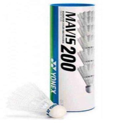 YONEX Mavis 200 Shuttles (Tube of 6) Blanc,One Size,K-REY-M-200EX