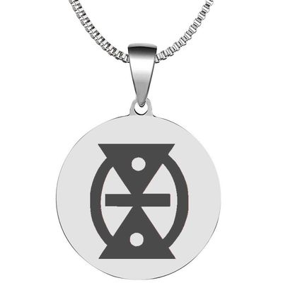 Adinkra Symbols Silver Plated Mmere Dane Stainless Steel Dynamism of Life Pendant Necklace