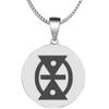 Adinkra Symbols Silver Plated Mmere Dane Stainless Steel Dynamism of Life Pendant Necklace view 1
