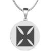 Adinkra Symbols Silver Plated Mmusuyidee Good Luck and Fortune Stainless Steel Pendant Necklace view 1
