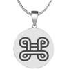 Adinkra Symbols Silver Plated Mpatapo Stainless Steel Reconciliation and Pacification Pendant Necklace view 1
