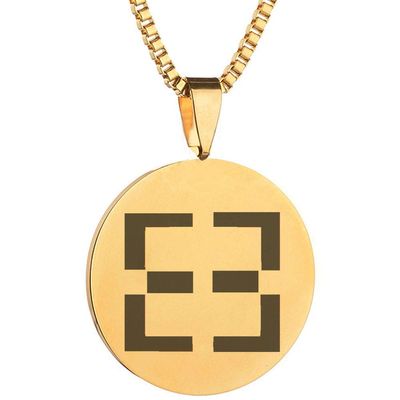 Adinkra Symbols Gold Plated Woforo Dua Pa A Support, Cooperation, and Encouragement Stainless Steel Pendant Necklace