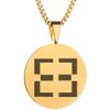 Adinkra Symbols Gold Plated Woforo Dua Pa A Support, Cooperation, and Encouragement Stainless Steel Pendant Necklace view 1