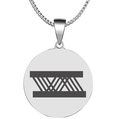 Adinkra Symbols Silver Plated OWO FORO Adobe Symbol of Steadfastness, Prudence Stainless Steel Pendant Necklace