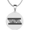Adinkra Symbols Silver Plated OWO FORO Adobe Symbol of Steadfastness, Prudence Stainless Steel Pendant Necklace view 1