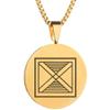 Adinkra Symbols Gold Plated Mframadan Stainless Steel Face Difficulties Pendant Necklace view 1
