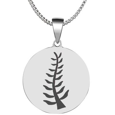 Adinkra Symbols Silver Plated Faith in God Stainless Steel Nyame Nti Pendant Necklace