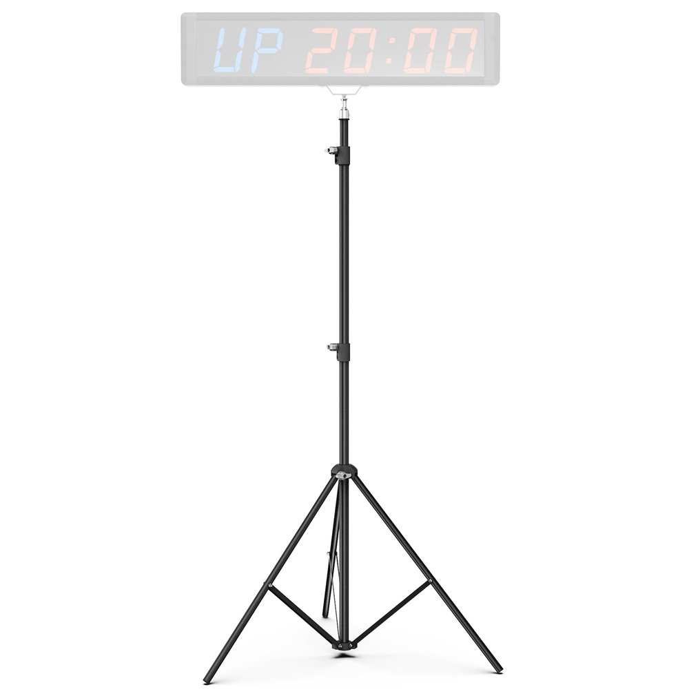 Synergee Gym Timer Stand. Only Compatible with Large 29 Synergee Gym Timer. Free Standing Tripod Adjustable Height 36- 81 to Increase Visibility of Synergee Large 29 Gym Clock.