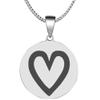 Adinkra Symbols Silver Plated Akoma The Heart Stainless Steel Endurance and Love Pendant Necklace view 1