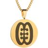 Adinkra Symbols Gold Plated Ese Ne Tekrema Friendship Stainless Steel Pendant Necklace view 1