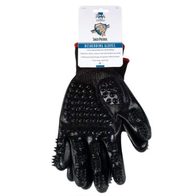 Boss Pet Products Top Performance Shed Patrol Black Cat/Dog Grooming Mitt 1 pk