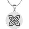 Adinkra Symbols Silver Plated Fawohodie Independence and Liberty Stainless Steel Pendant Necklace view 1