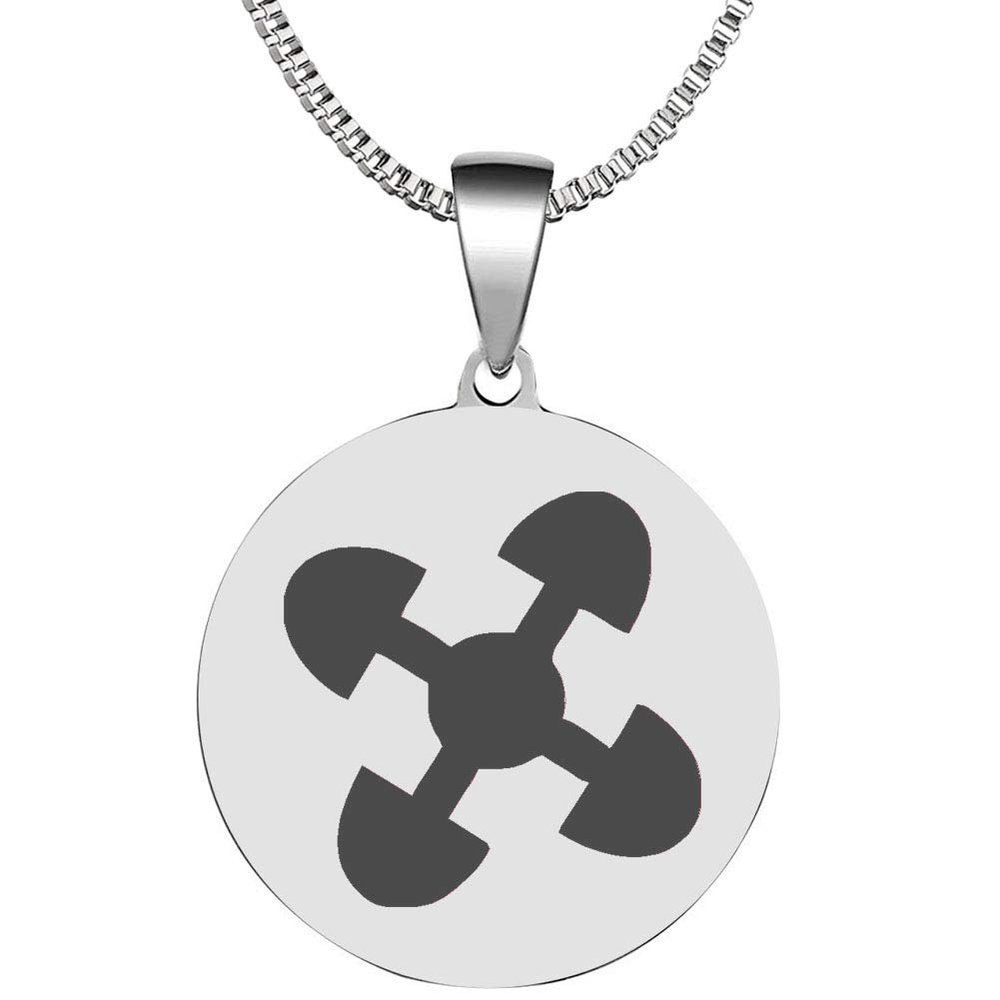 Adinkra Symbols Silver Plated Akoma Ntoso Stainless Steel Linked Hearts Pendant Necklace
