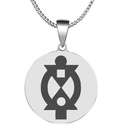 Adinkra Symbols Silver Plated Boa Me Na Me Mmoa Wo Stainless Steel Interdependence and Cooperation Pendant Necklace
