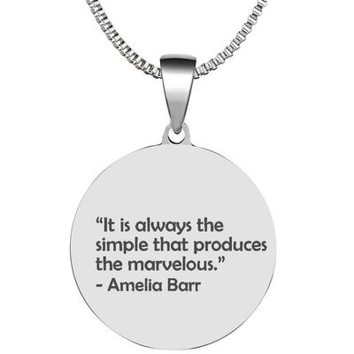 Adinkra Symbols Silver Plated It's Always The Simple That Produces The Marvelous Inspirational Quotes Stainless Steel Pendant Necklace