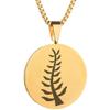 Adinkra Symbols Gold Plated Faith in God Stainless Steel Nyame Nti Pendant Necklace view 1