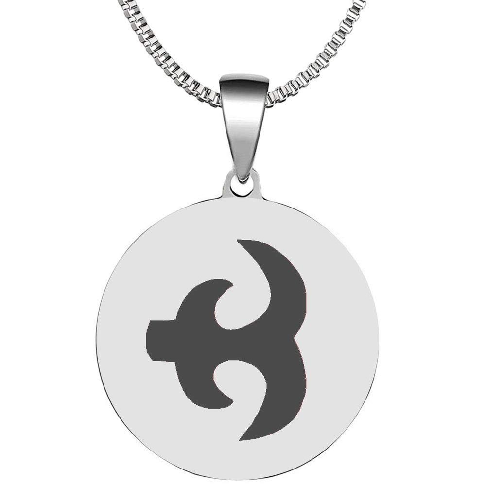 Adinkra Symbols Silver Plated Akoko Nan Discipline Stainless Steel Pendant Necklace