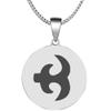 Adinkra Symbols Silver Plated Akoko Nan Discipline Stainless Steel Pendant Necklace view 1