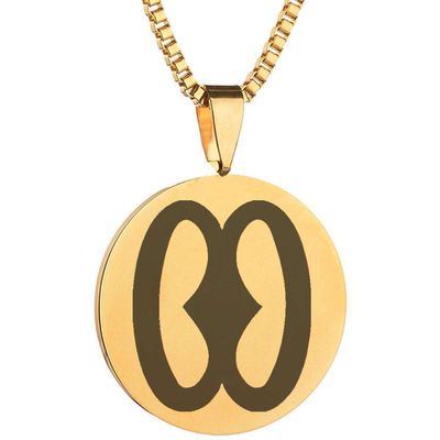 Adinkra Symbols Gold Plated Nyame Biribi Wo Soro Hope Stainless Steel Pendant Necklace