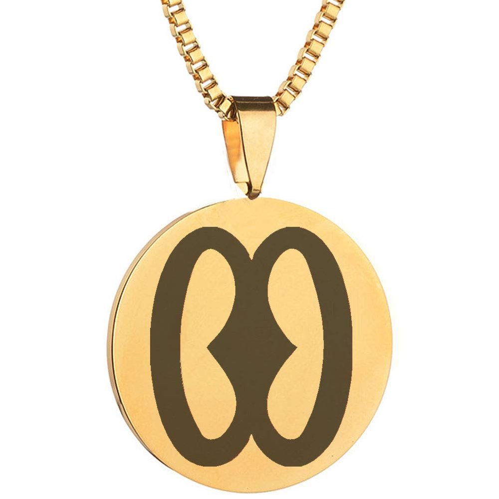 Adinkra Symbols Gold Plated Nyame Biribi Wo Soro Hope Stainless Steel Pendant Necklace