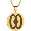Adinkra Symbols Gold Plated Nyame Biribi Wo Soro Hope Stainless Steel Pendant Necklace view 1