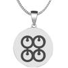 Adinkra Symbols Silver Plated Me Ware Wo Stainless Steel Commitment Pendant Necklace view 1