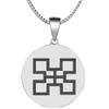 Adinkra Symbols Silver Plated Nsaa Authenticity Stainless Steel Pendant Necklace view 1
