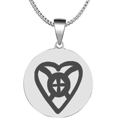 Adinkra Symbols Silver Plated Onyankopon Adom Nti Biribiara Beye Yie Hope and Providence Stainless Steel Pendant Necklace