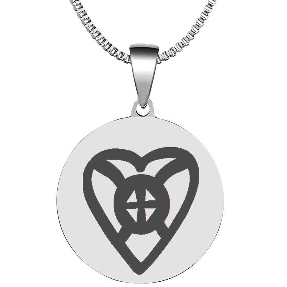 Adinkra Symbols Silver Plated Onyankopon Adom Nti Biribiara Beye Yie Hope and Providence Stainless Steel Pendant Necklace