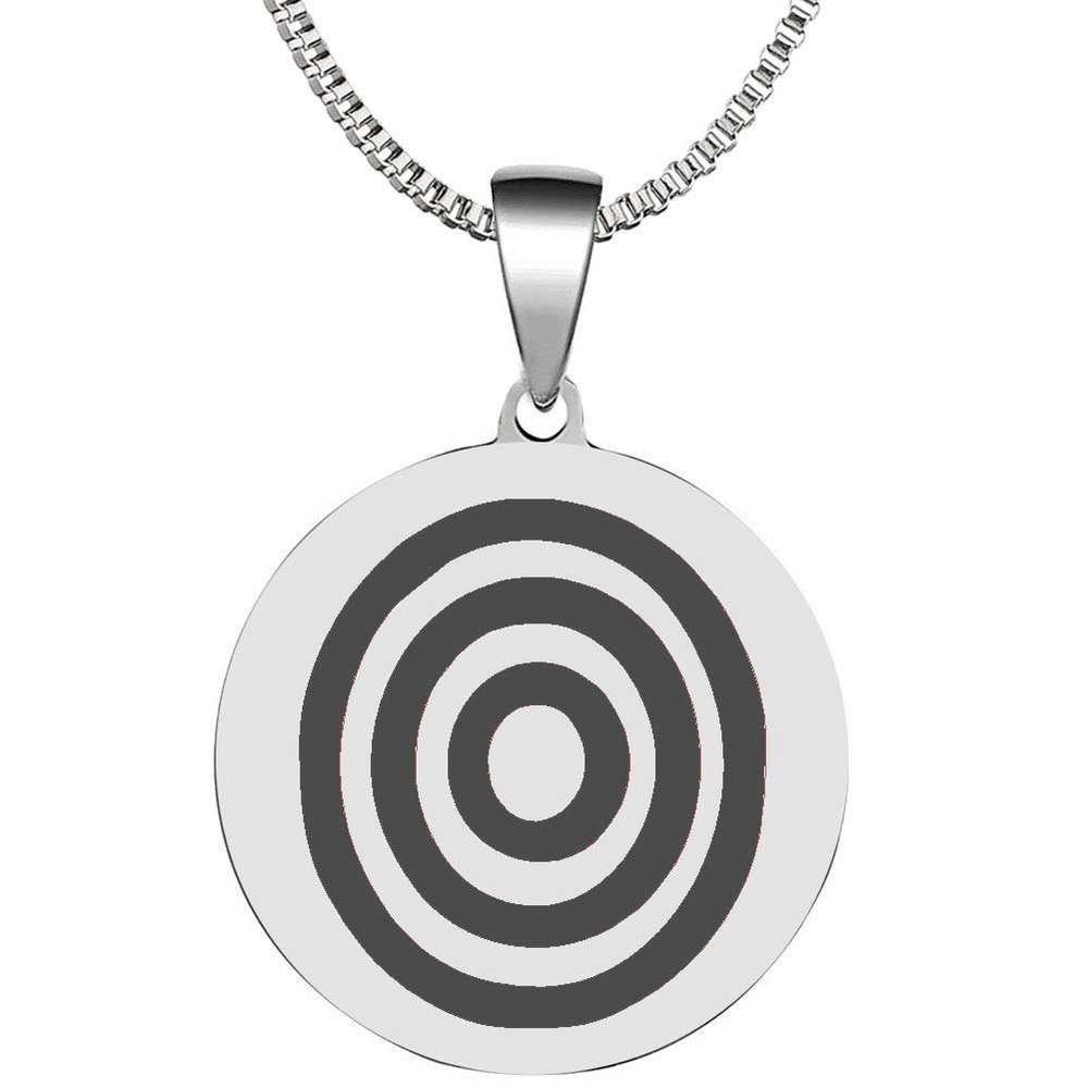Adinkra Symbols Silver Plated Adinkrahene Leadership and Charisma Stainless Steel Pendant Necklace