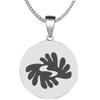 Adinkra Symbols Silver Plated Bi Nka Bi Stainless Steel Caution Against Strife and Provocation Pendant Necklace view 1