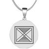 Adinkra Symbols Silver Plated Mframadan Stainless Steel Face Difficulties Pendant Necklace view 1