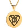Adinkra Symbols Gold Plated Onyankopon Adom Nti Biribiara Beye Yie Hope and Providence Stainless Steel Pendant Necklace view 1