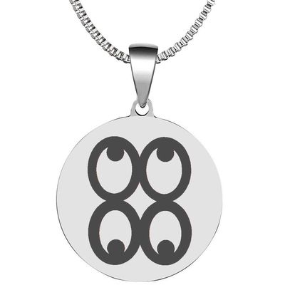 Adinkra Symbols Silver Plated Mate Masie Stainless Steel Wisdom and Knowledge Pendant Necklace