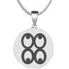 Adinkra Symbols Silver Plated Mate Masie Stainless Steel Wisdom and Knowledge Pendant Necklace view 1