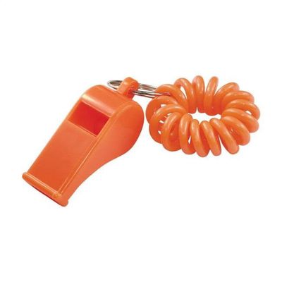 Hillman Plastic Assorted Sporting Whistle Wrist Coil Key Chain24