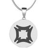 Adinkra Symbols Silver Plated Fihankra Safety Stainless Steel Pendant Necklace view 1