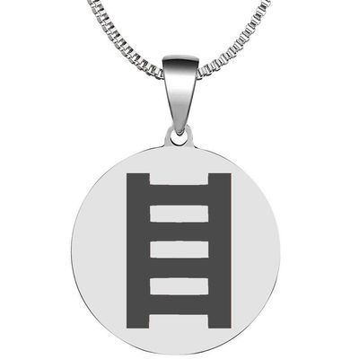 Adinkra Symbols Silver Plated Owuo Atwedee Ladder of Death Stainless Steel Pendant Necklace