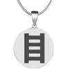 Adinkra Symbols Silver Plated Owuo Atwedee Ladder of Death Stainless Steel Pendant Necklace view 1
